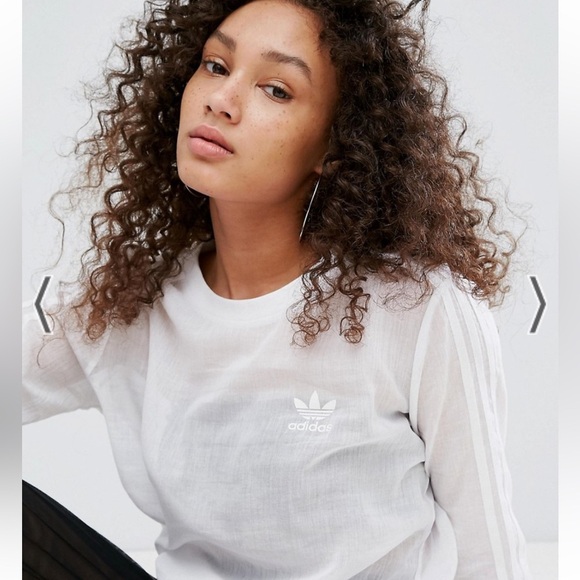 adidas Originals Sheer Three Stripe Sweatshirt size medium - Picture 1 of 7